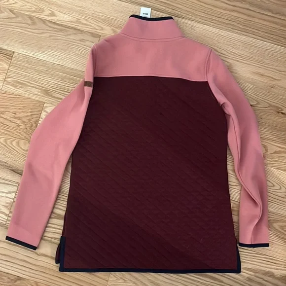 L.L. Bean Women's Quilted Sweatshirt, Mockneck Tunic Colorblock new with tags - Picture 3 of 3